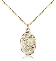 Gold Filled Miraculous Medal Pendant" itemprop="image