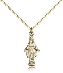 Gold Filled Miraculous Medal Pendant" itemprop="image