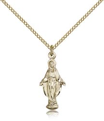 Gold Filled Miraculous Medal Pendant" itemprop="image