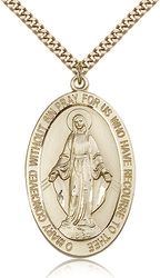 Gold Filled Miraculous Medal Pendant" itemprop="image