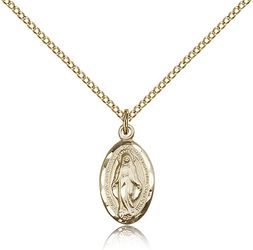 Gold Filled Miraculous Medal Pendant" itemprop="image