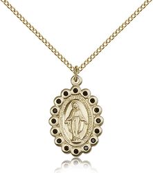 Gold Filled Miraculous Medal Pendant" itemprop="image