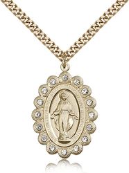 Gold Filled Miraculous Medal Pendant" itemprop="image
