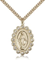 Gold Filled Miraculous Medal Pendant" itemprop="image