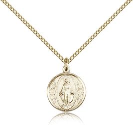 Gold Filled Miraculous Medal Pendant" itemprop="image