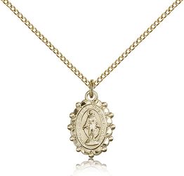 Gold Filled Miraculous Medal Pendant" itemprop="image