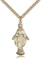 Gold Filled Miraculous Medal Pendant" itemprop="image