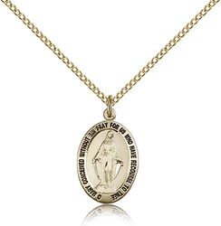 Gold Filled Miraculous Medal Pendant" itemprop="image