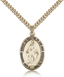 Gold Filled Miraculous Medal Pendant" itemprop="image