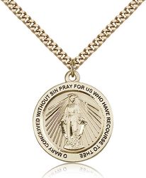 Gold Filled Miraculous Medal Pendant" itemprop="image