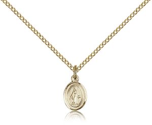 Gold Filled Miraculous Medal Pendant" itemprop="image