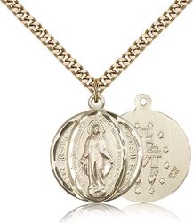 Gold Filled Miraculous Medal Pendant" itemprop="image