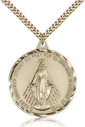 Gold Filled Miraculous Medal Pendant" itemprop="image