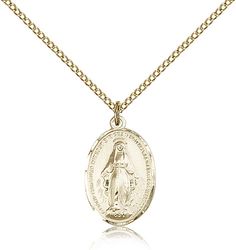 Gold Filled Miraculous Medal Pendant" itemprop="image