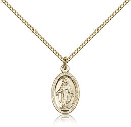 Gold Filled Miraculous Medal Pendant" itemprop="image