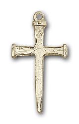 Gold Filled Nail Cross Medal Pendant" itemprop="image