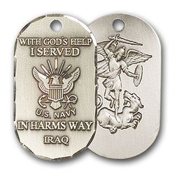 Gold Filled Navy Iraq Medal Pendant" itemprop="image