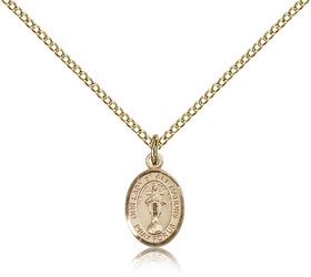 Gold Filled Our Lady of All Nations Patron Saint Medal Pendant - Small" itemprop="image