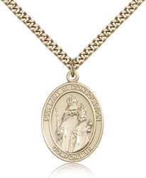 Gold Filled Our Lady of Consolation Patron Saint Medal Pendant - Large" itemprop="image