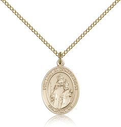 Gold Filled Our Lady of Consolation Patron Saint Medal Pendant - Medium" itemprop="image