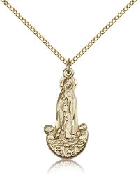 Gold Filled Our Lady of Fatima Medal Pendant" itemprop="image