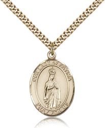 Gold Filled Our Lady of Fatima Patron Saint Medal Pendant - Large" itemprop="image