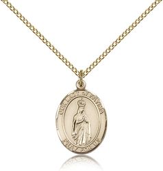 Gold Filled Our Lady of Fatima Patron Saint Medal Pendant - Medium" itemprop="image