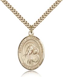 Gold Filled Our Lady of Good Counsel Patron Saint Medal Pendant - Large" itemprop="image