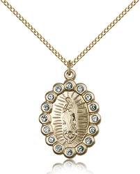 Gold Filled Our Lady of Guadalupe Medal Pendant" itemprop="image