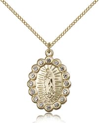 Gold Filled Our Lady of Guadalupe Medal Pendant" itemprop="image