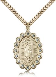 Gold Filled Our Lady of Guadalupe Medal Pendant" itemprop="image