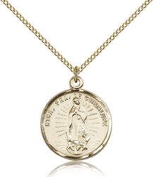 Gold Filled Our Lady of Guadalupe Medal Pendant" itemprop="image