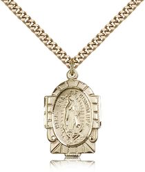 Gold Filled Our Lady of Guadalupe Medal Pendant" itemprop="image