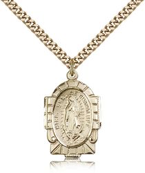 Gold Filled Our Lady of Guadalupe Medal Pendant" itemprop="image