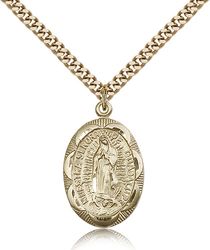 Gold Filled Our Lady of Guadalupe Medal Pendant" itemprop="image