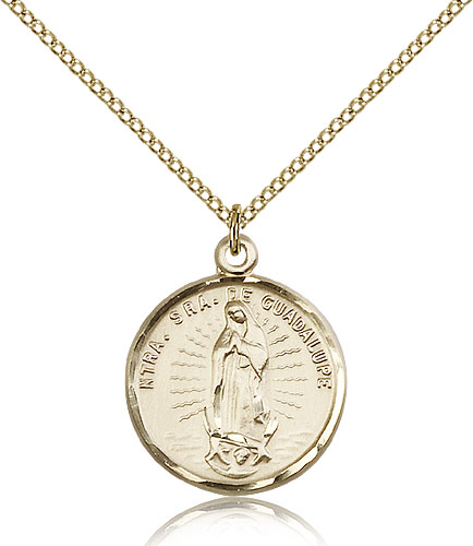 Gold Filled Our Lady of Guadalupe Medal Pendant | HolyFamilyOnline.com