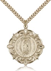 Gold Filled Our Lady of Guadalupe Medal Pendant" itemprop="image