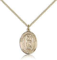 Gold Filled Our Lady of Guadalupe Patron Saint Medal Pendant - Medium" itemprop="image