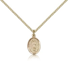 Gold Filled Our Lady of Guadalupe Patron Saint Medal Pendant - Small" itemprop="image