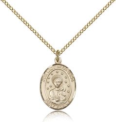 Gold Filled Our Lady of La Vang Patron Saint Medal Pendant - Medium" itemprop="image