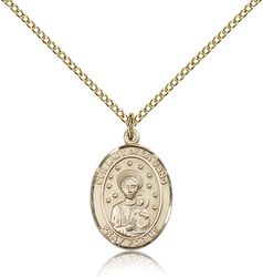 Gold Filled Our Lady of La Vang Patron Saint Medal Pendant - Medium" itemprop="image