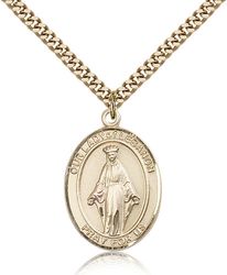 Gold Filled Our Lady of Lebanon Patron Saint Medal Pendant - Large" itemprop="image