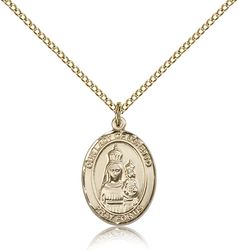 Gold Filled Our Lady of Loretto Patron Saint Medal Pendant - Medium" itemprop="image