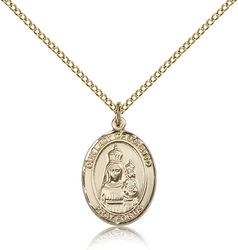 Gold Filled Our Lady of Loretto Patron Saint Medal Pendant - Medium" itemprop="image