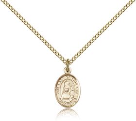 Gold Filled Our Lady of Loretto Patron Saint Medal Pendant - Small" itemprop="image