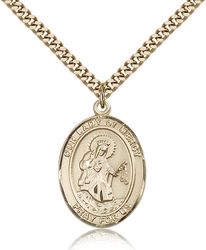 Gold Filled Our Lady of Mercy Patron Saint Medal Pendant - Large" itemprop="image