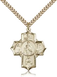 Gold Filled Our Lady of Mount Carmel Medal Pendant" itemprop="image