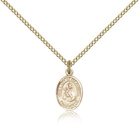 Gold Filled Our Lady of Mount Carmel Patron Saint Medal Pendant - Small" itemprop="image