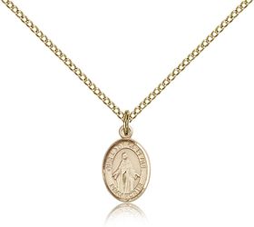 Gold Filled Our Lady of Peace Patron Saint Medal Pendant - Small" itemprop="image