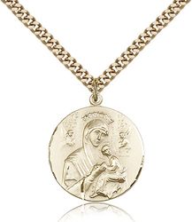 Gold Filled Our Lady of Perpetual Help Medal Pendant" itemprop="image